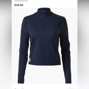 Tracksmith Session Quarter Zip - medium, navy